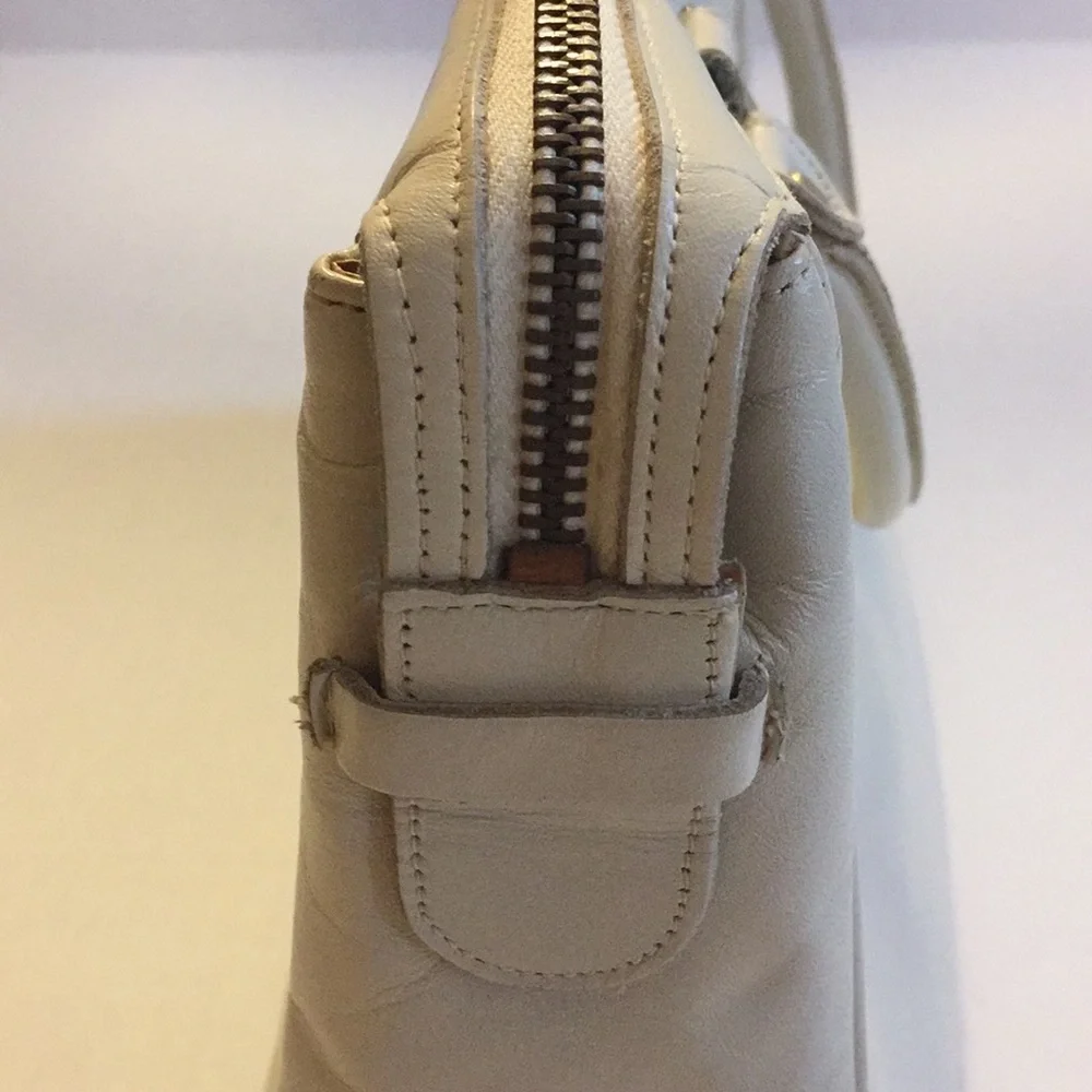 NWT True Vintage 1970s Oversized Leather Hobo Bag Solid Brass Rare Deadstock